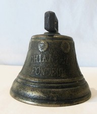 1878 Saignelégier Chiantel Fondeur Swiss Cast Bell 4 Inches Tall picture