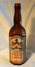 VTG Leroux & Co Cherry Karise Liqueur Glass Bottle Tax Seal 4/5 Quart 1956 Empty picture