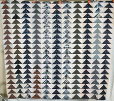 OUTSTANDING Vintage 1880's Flying Geese Antique Quilt Top ~NICE EARLY FABRICS picture