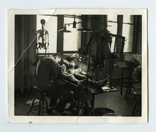 Vintage 1910s-20s Post-Mortem Autopsy Medical Photograph Skeleton 4x5 picture