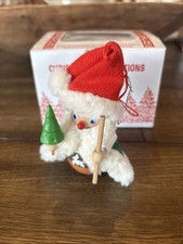 Steinbach Erzebirge Santa Claus Folk Art German Wood Christmas Ornament in Box picture