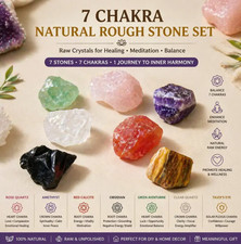 7 chakra natural rough stones set 7pcs natural Healing gemstones for meditation picture