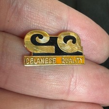 Celanese Quality Lapel Pin CQ Gold Black Logo Enamel Corporation picture