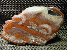 VERY RARE Polished Lava Cap Thunderegg 1/2, Incredible Colors and Design, NM picture