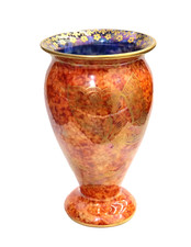 Wedgwood England Porcelain Mottled Orange Butterfly Miniature Vase circa 1900 picture