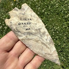 Indian Arrowhead 4.7/8” Melhville Ozark Co MO Ex Jerry Dickey / Jim Lee @1682 picture
