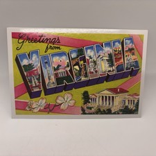 Postcard Greetings From Virginia Large Letter Vintage Reproduction picture