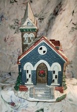Mervyns 1992 Village Square Church Christmas picture