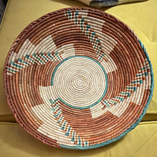 Native American Navajo wedding basket, handcoiled by Bessie Begay-Kabeta, AZ 13” picture