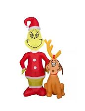 Holiday Accents Gemmy 4ft Tall Christmas Inflatable Grinch with His Dog Max I... picture