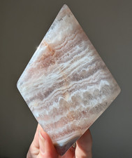Amethyst Agate Carving Diamond Rhombus Crystal Gemstone Mineral Pretty Reiki picture