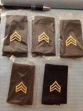 LOT OF 5 PAIR US ARMY SMALL SERGEANT SGT E-5 EPAULET SHOULDER BOARDS ASU  picture