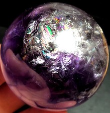 177g Super Seven Skeletal Amethyst Quartz Crystal BALL HEALING& God fingerprint  picture