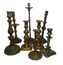Vintage Antique Brass Candlesticks Lot Candle Holders Mediterranean Brass 9