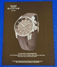 2005 GLYCINE LAGUNARE CHRONOMETER SWISS MADE WRISTWATCH ORIGINAL WATCH PRINT AD picture