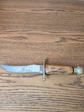 Case XX Vintage Handmade Fixed Blade Hunting Knife Clip Point Full Tang Wood picture