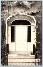 RPPC Federal Doorway Fanlight Brick House Architecture Real Photo Postcard 1920s picture