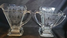 Vintage Indiana Glass Lorain - Depression Footed Cream, Sugar picture