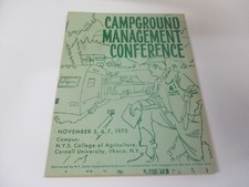 Vintage 1970 Campgound Management Conference Book Cornell University picture