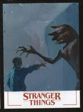 Topps Stranger Things Ingrid Hardy Hand Painted Sketch 1/1 Eleven vs Demogorgon picture