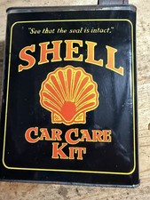 VINTAGE  SHELL  CAR CARE KIT CAN with all stipulated contents.  picture