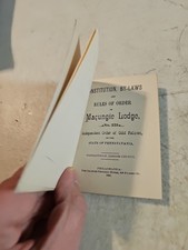 1893 IOOF Odd Fellows Constitution By-Laws Macungie Lodge #231 Fogelsville, PA  picture