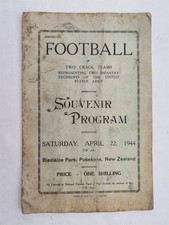 1944 antique AMERICAN FOOTBALL U.S. ARMY infantry program pukekohe nz WWII picture