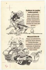 Jack Davis MAD Original Comic Art - Football Penalties - 6 page story picture