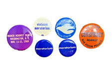 1960s Anti-War Protest Button Memorabilia picture