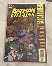 #1 BATMAN VILLAINS 2005 SECRET FILES AND ORIGINS SIGNED KEVEN NOWLAN 824 COA  picture