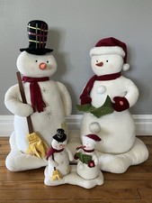 2003 Hallmark Store Display Jingle Pals Mr and Mrs Snowman Sings Plush XL Rare picture