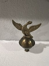 ANTIQUE/VINTAGE GRANDFATHER/WALL CLOCK EAGLE BRASS TOP FINIAL picture