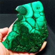 RARE 288.5g  Polished Malachite Pear Cabochon Gemstone Congo Africa WD111 picture