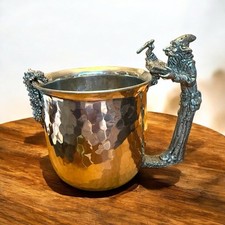 Kevin O'Hare Hammered Pewter Wizard And Dragon Cup Mug Fellowship Foundry picture
