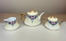 VTG Royal Munich ZS & Co Bavaria~100 yrs old Biscuit Jar +Creamer &Sugar w/Lid picture