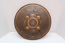 Antique Indo Persian Dhal Shield Brass  Armor Kulah Khud Vintage picture