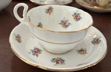 Tea Cup/Saucer Vtg Royal Grafton England Bone China Floral Sprays~Pretty *Read* picture
