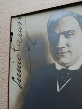 ENRICO CARUSO SIGNATURE REAL PHOTO POSTCARD OPERA MUSIC c.1910 WITH CIGAR picture