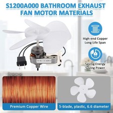 120V 50 CFM Exhaust Fan Motor Replacement with Blower Wheel | 120V 50 CFM exhaus picture