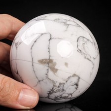 530g 70mm Howlite Crystal Sphere Ball Natural Spiderweb Matrix Healing Stone picture