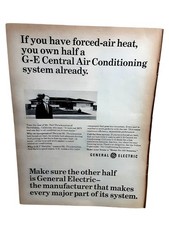 1966 General Electric GE Central Air Conditioning Vintage Magazine Print Ad picture