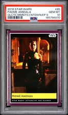 2018 TOPPS STAR WARS GALACTIC MOMENTS COUNTDOWN 85  PADME AMIDALA PSA 10 POP 2 picture
