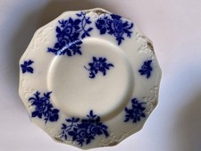 Antique W. H. Grindley flow blue luncheon plates set of 6 picture