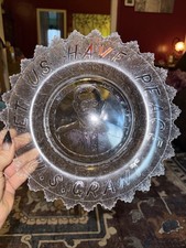 Vintage 1885 U.S. Grant EAPG Commemorative Glass Plate picture