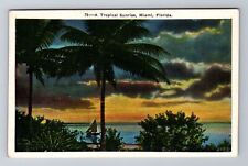 Miami FL-Florida, A Tropical Sunrise, Antique, Vintage Postcard picture