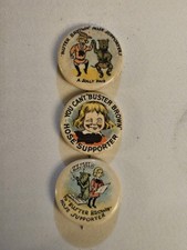 Vintage Buster Brown Pinbacks Lot Of 3 Bread Shoes Novelties picture