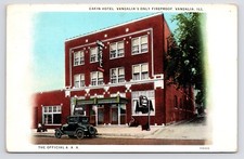Vandalia Illinois IL Eakin Hotel and Cafe AAA Postcard c1915 to 1930s picture
