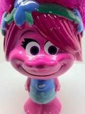 FAB•NY DreamWorks Trolls Poppy Ceramic Piggy Bank Coin Bank Pink/Blue picture