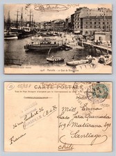 Marseille Postcard Le Quai de Rive Neuve Vintage Photo 1903 1906 France picture