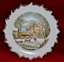 Currier and Ives The Farmers Home Winter 7-inch Diameter Plate Japan picture